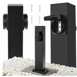 Venkovní stojací zahradní lampa se dvěma hermetickými objímkami