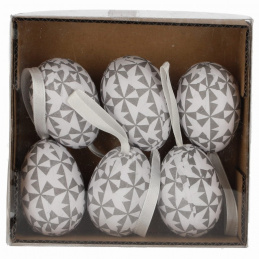 Jajka dekoracyjne 6szt wielkanocne