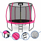 Aga SPORT EXCLUSIVE Trampolin 305 cm 10 ft Rosa, Kindertrampolin, Gartentrampolin mit Sicherheitsnetz + Schutznetz + Leiter