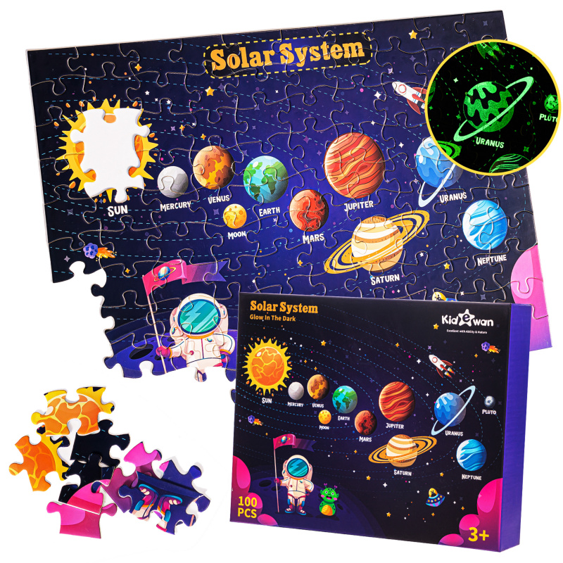 Aga4Kids Kinder Leuchtpuzzle Sonnensystem 100St.