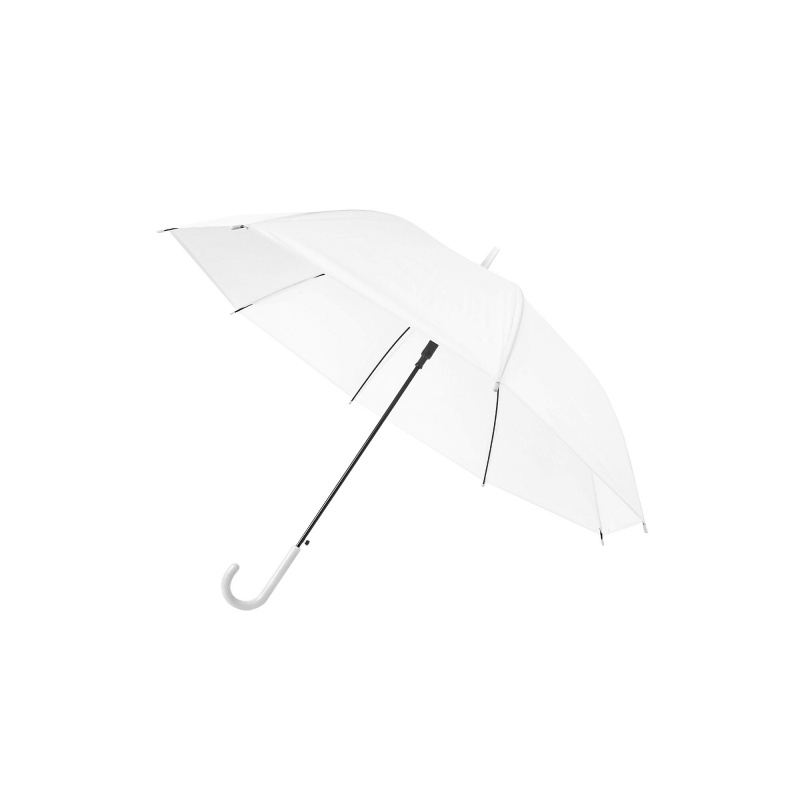 Regenschirm, Klappschirm mit Automatik-Öffnung,  90 cm Weiß