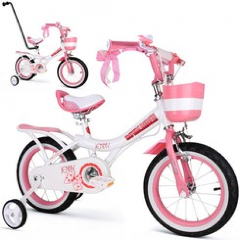 Royal Baby Bike Jenny 14" mit Klingel, Korb, Schubstange RB14G-4