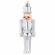 Aga Weihnachtsschmuck-Set Nussknacker 4 Stück Silber