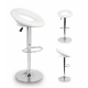 Aga Barhocker MR2036 Weiss Kunstleder bis 150kg belastbar Barstuhl 360° drehbar, Barhocker, Barstuhl, Bistrohocker