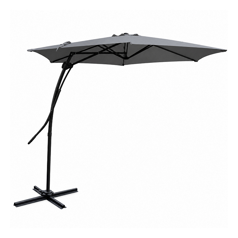 Linder Exclusiv Gartenschirm MC2006 350 cm Dunkelgrau