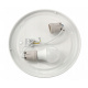 Kulaté bílé přisazené stropní svítidlo N/T 2x E27 + 2x LED žárovka