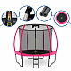 Aga SPORT EXCLUSIVE Trampolin 305 cm 10 ft Rosa, Kindertrampolin, Gartentrampolin mit Sicherheitsnetz + Schutznetz + Leiter