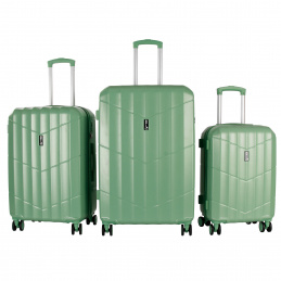 Aga Travel Gepäck-Sets Kofferset Hartschale Koffer Reisekoffer Set 3 teilig Hartschalenkoffer Rollkoffer Set mit TSA Schloss und 4 Rollen MR4669 Grün