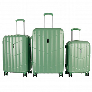 Aga Travel Gepäck-Sets Kofferset Hartschale Koffer Reisekoffer Set 3 teilig Hartschalenkoffer Rollkoffer Set mit TSA Schloss und 4 Rollen MR4669 Grün