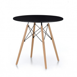 Aga Esstisch 80 cm Schwarz