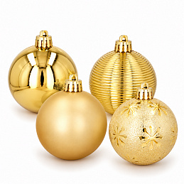 Aga Weihnachtskugeln MIX 6 cm 16 Stk. GIF5077 Gold