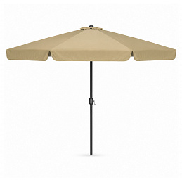 Linder Exclusiv Sonnenschirm, Gartenschirm  Ø 400 cm,mit Kurbelmechanismus, Beige