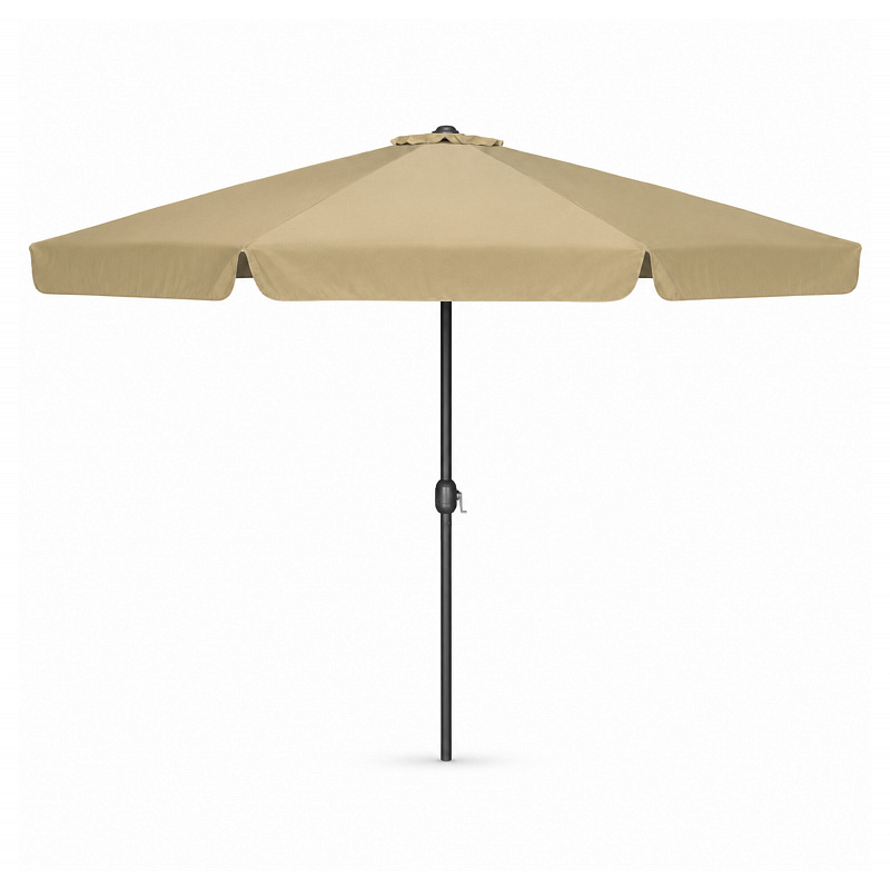 Linder Exclusiv Sonnenschirm, Gartenschirm  Ø 400 cm,mit Kurbelmechanismus, Beige