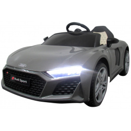 AUDI R8 Sport Szary Auto na akumulator EVA Skóra pilot AUDI R8 Sport Szary Auto na akumulator EVA Skóra pilot