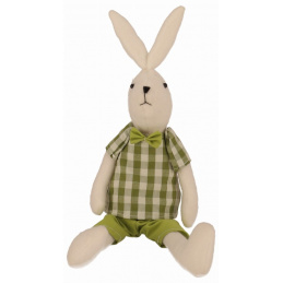 Zajączek materiałowy chłopiec 32 cm