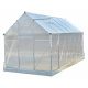 Aga Garten- Gewächshaus UV-gefilterten Polycarbonat-Kammerplatten,mit aufklappbaren Dachtfenster und Schiebetür MR4033 370x190x207 cm
