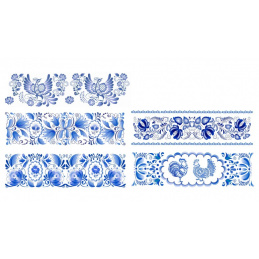 Owijki termokurczliwe na jajka - motywy kwiatowe - 12szt.