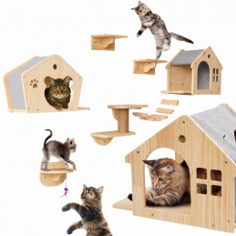 Plac zabaw dla kota 5-elementów ścianka wspinaczkowa