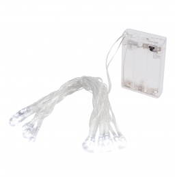 Linder Exclusiv Batteriebetriebene Lichterkette Weihnachstkette 20 LED Kaltweiß