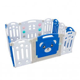 Aga4Kids Kinder Kunststoff-Laufstall 120x180x64 cm Blau