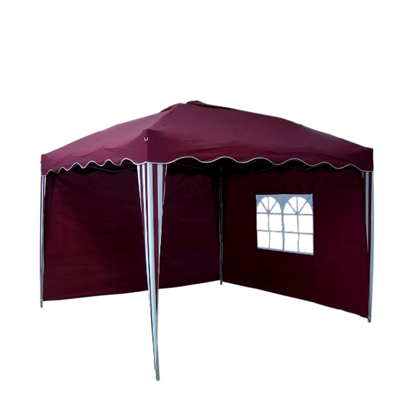 Linder Exclusiv Gartenlaube ALU 3x3 m PO2408 Burgund