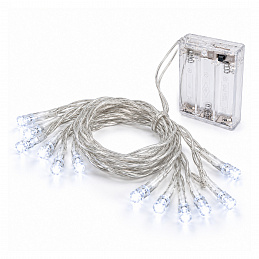 Linder Exclusiv Batteriebetriebene Lichterkette Weihnachtskette 50 LED Kaltweiß