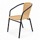 Linder Exclusiv Gartenstuhl RATAN Dunkelgrau/Beige