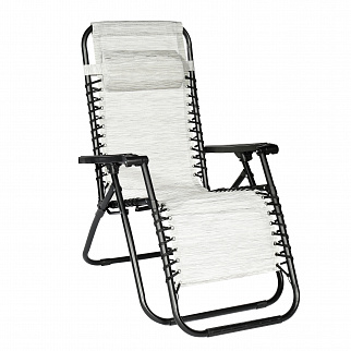 Aga Gartenliege GRT MR54CH – Verstellbar mit Kopfstütze & Armlehnen, robust & wetterfest, klappbar mit Stahlrahmen, bis 120 kg