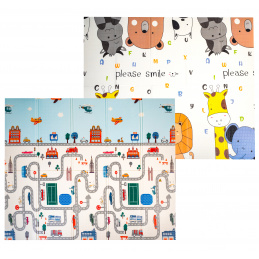 Aga4Kids Kinder Spielmatte 200x180 cm MR132 Krabbelmatte, Spielmatte doppelseitig, Spielunterlage ,Spielteppich, Spielteppich für Kinder