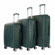 Aga Travel Reisekofferset, Kofferset  MR4677 Dunkelgrün, Hartschale, TSA, 4 Rollen, Reisekoffer, Koffer