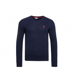 U.S. Polo Assn Pullover mit V-Ausschnitt - Marineblauer
