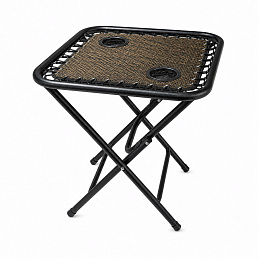 Aga Campingtisch MR53TB – Klapptisch 50x50x50 cm mit 2 Getränkehaltern – faltbar, stabil & wetterfest – kompakt für Camping & Reisen