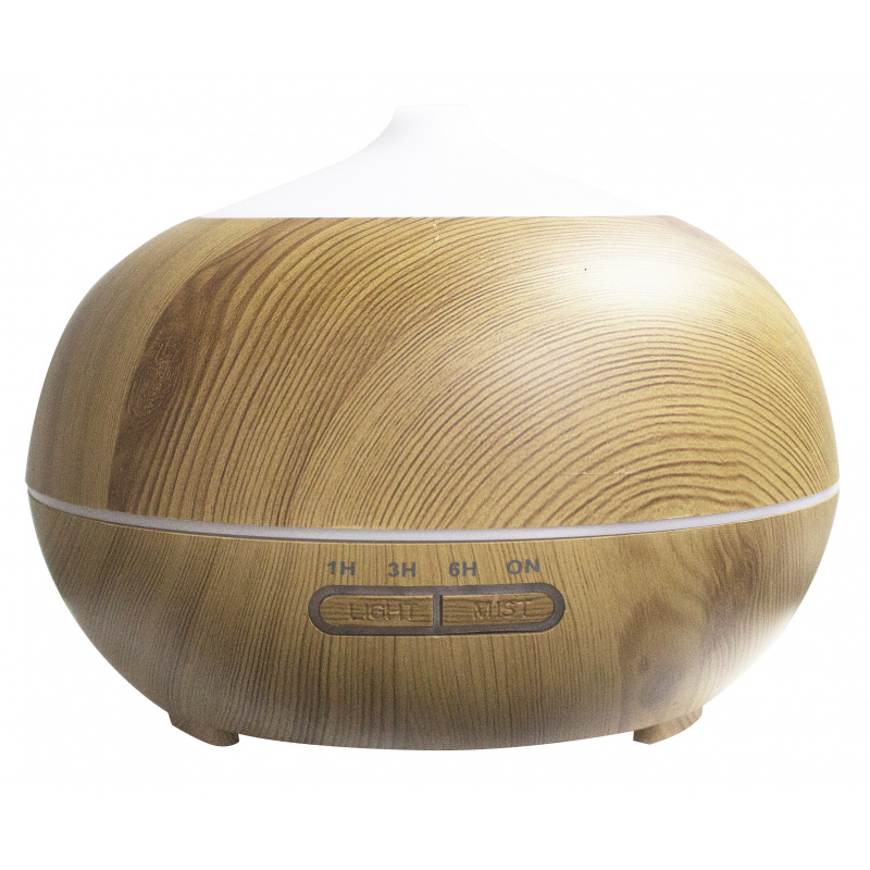 Aga Aroma Diffuser MRDI04 mit Led-Beleuchtung mit wechselnden 7  Farben, Luftbefeuchter, Raumbefeuchter Hellbraun