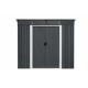 Aga Gartenhaus MR4050 – 4,6 m² - 238x202x194 - Geräteschuppen aus verzinktem Stahl – Dunkelgrau – Große Doppelschiebetüren 103x173 cm