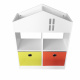Aga Kinderbücherregal mit Haus-Design MR2104
