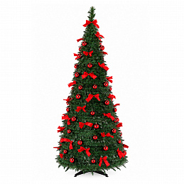 Aga Klappbarer Weihnachtsbaum Nina 180 cm mit LED-Beleuchtung und Dekorationen