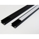Aluminiumprofil für LED-Streifen A Oberfläche Schwarz 1m