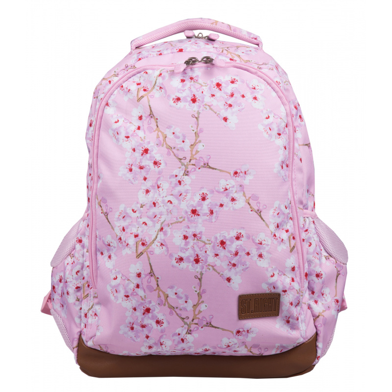 St.RIGHT Schulrucksack Flowers mit zwei Kammer