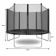 Aga SPORT TOP Trampolin 305 cm 10 ft Rosa, Kindertrampolin, Gartentrampolin mit Sicherheitsnetz + Sicherheitsnetz + Leiter