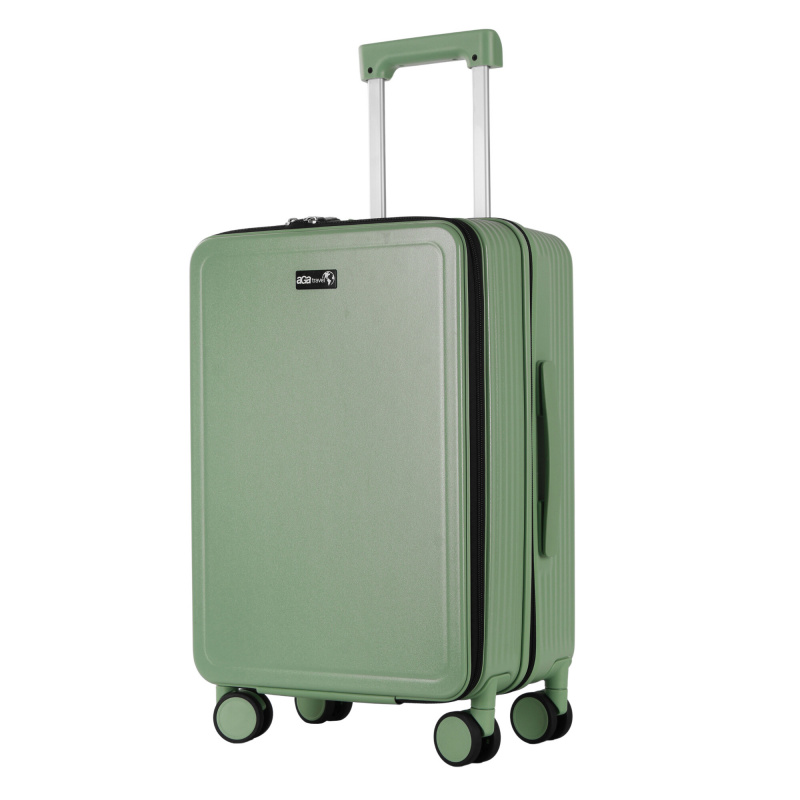 Aga Travel Handgepäck, Reisekoffer MR4674 Hellgrün, Hartschale, TSA, 4 Rollen, Teleskopgriff