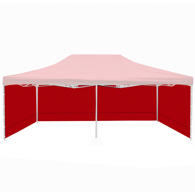 Aga Seitenwände für Verkaufsstand 3x6m Rot