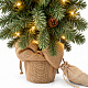 Aga Künstlicher Weihnachtsbaum im Blumentopf 85 cm verschneit mit LED-Beleuchtung