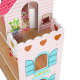 Aga MDF Holzpuppenhaus + Möbel 70cm rosa LED
