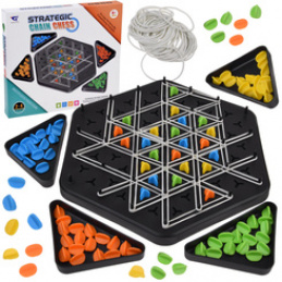 Gra strategiczna Szachy łańcuchowe - zajmij jak najwięcej trójkątów! GR0764 uniwersalny