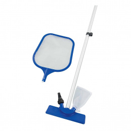 Bestway Pool Reinigungsset - Poolpflege Basis-Set - Schwimmbadpflege-Set - Teleskopstange 203 cm - Poolsauger & Kescher - 58013