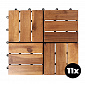 Linder Exclusiv Set Akazie Holzfliesen, Akazien-Terrassenfliesen 30x30 cm 11er Set
