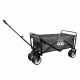 Aga Bollerwagen Gartenwagen faltbar mit Griff & Getränkehaltern bis 100 kg, Handwagen Outdoor  MR4611 Dunkelgrau