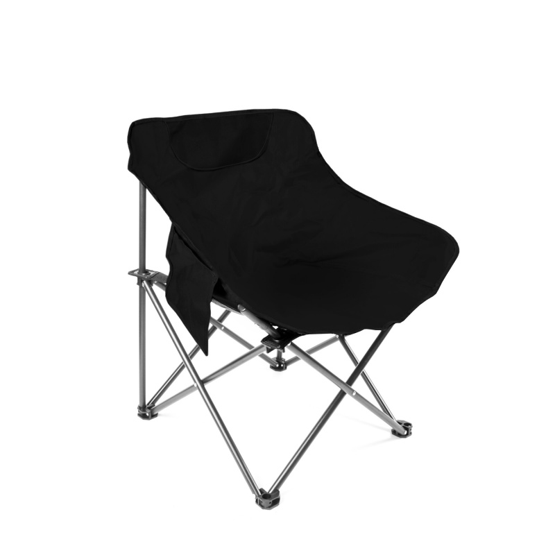 Aga Ultraleichter Campingstuhl DS715 Schwarz faltbar – Kompakt, stabil & atmungsaktiv, für Outdoor, Festival, Wandern & Angeln, Traglast bis 100 kg