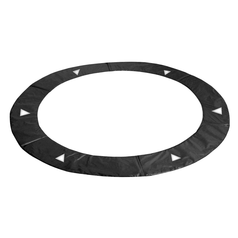 Aga Trampolin Randabdeckung mit innerem Netz 180 cm 6 ft Schwarz, Randschutz, Trampolinzubehör, Federabdeckung für Trampolin