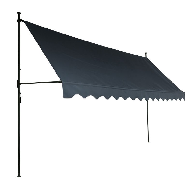 Aga Teleskopische Markise 350x120 cm Grau